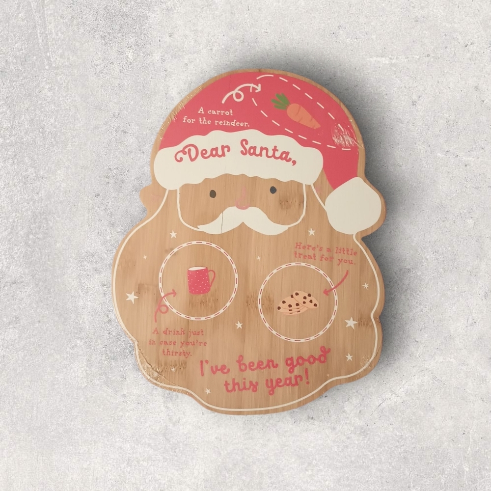 Wooden Santa Board NWT